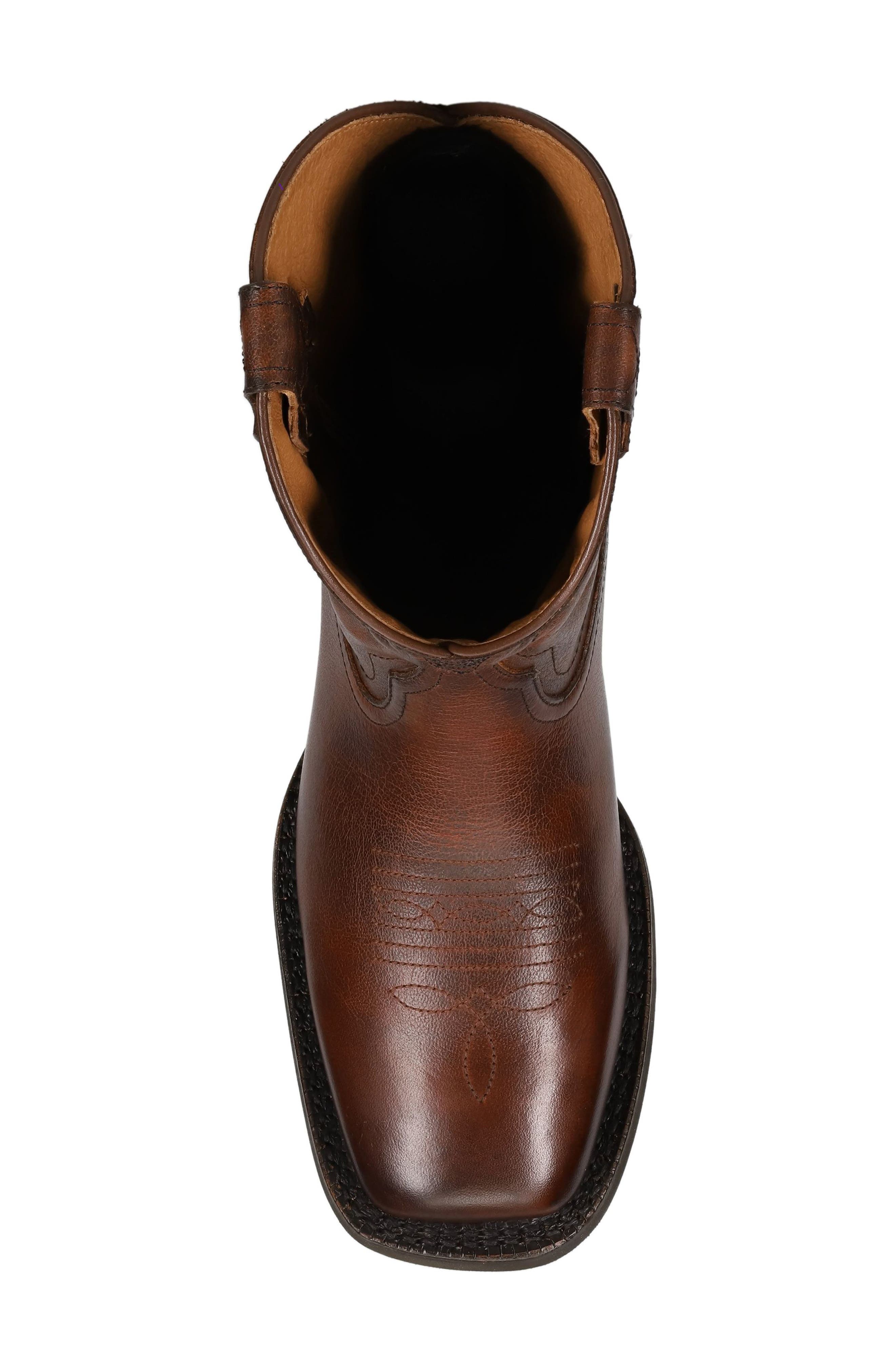 Hauser Logo Stitch Western Boot, Alternate, color, TOBACCO