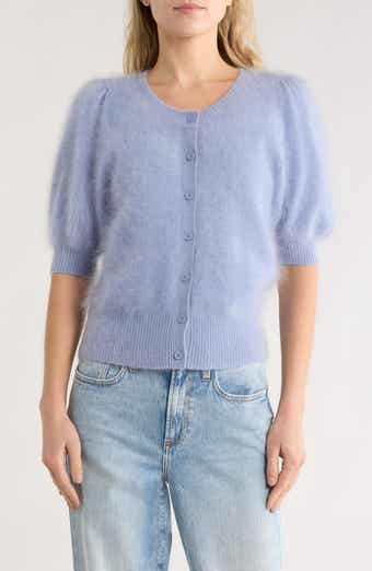PAIGE Augusta Puff Sleeve Cashmere Cardigan Sweater