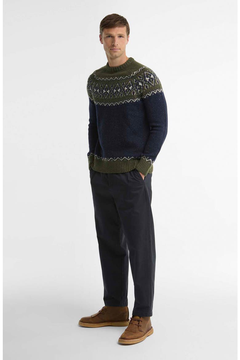 Tisbury Fair Isle Crewneck Sweater, Alternate, color, OLIVE