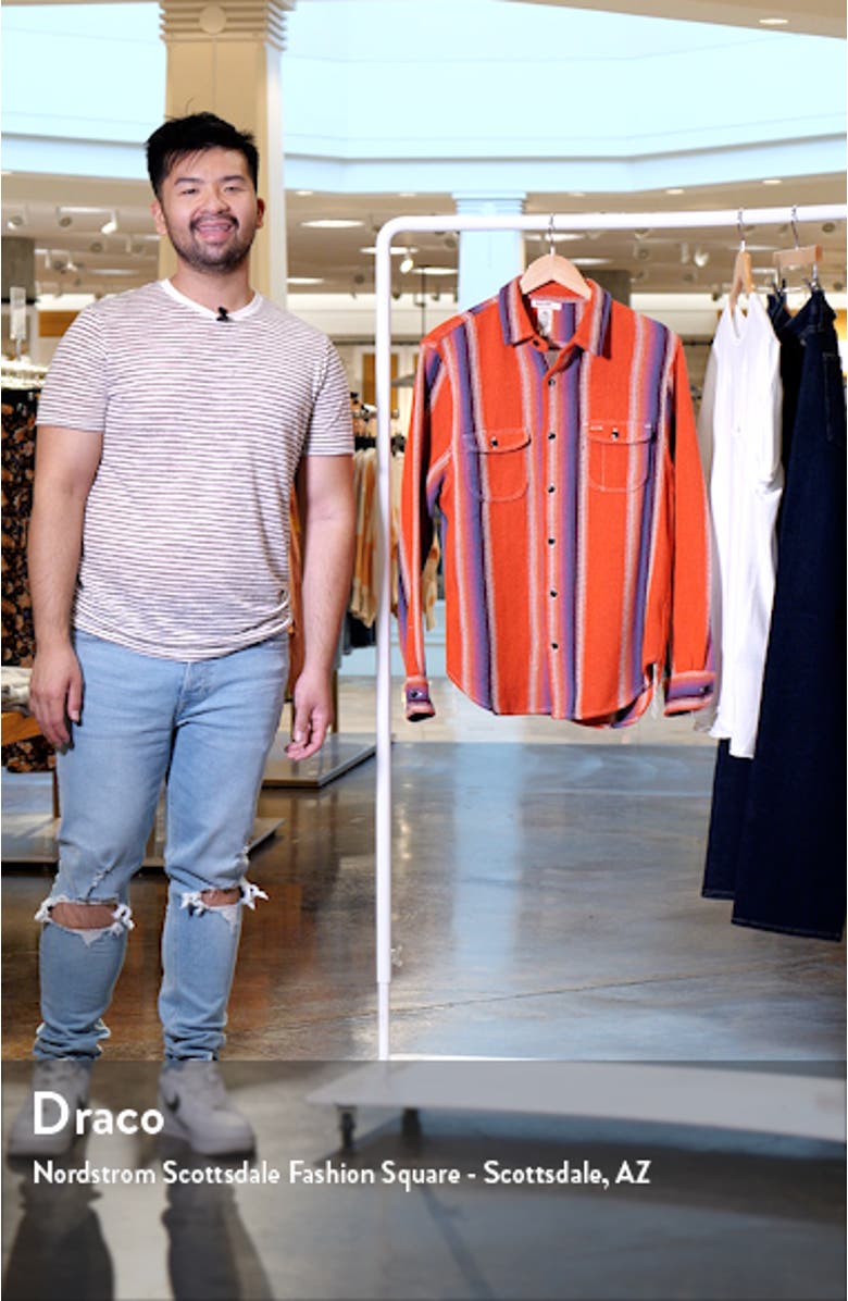 The Brace Stripe Cotton Button-Up Shirt, sales video thumbnail