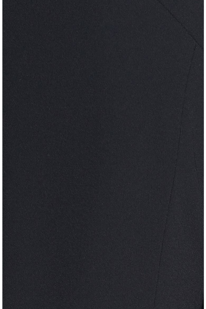 'Matte & Shine' Mixed Media Blazer, Alternate, color, BLACK