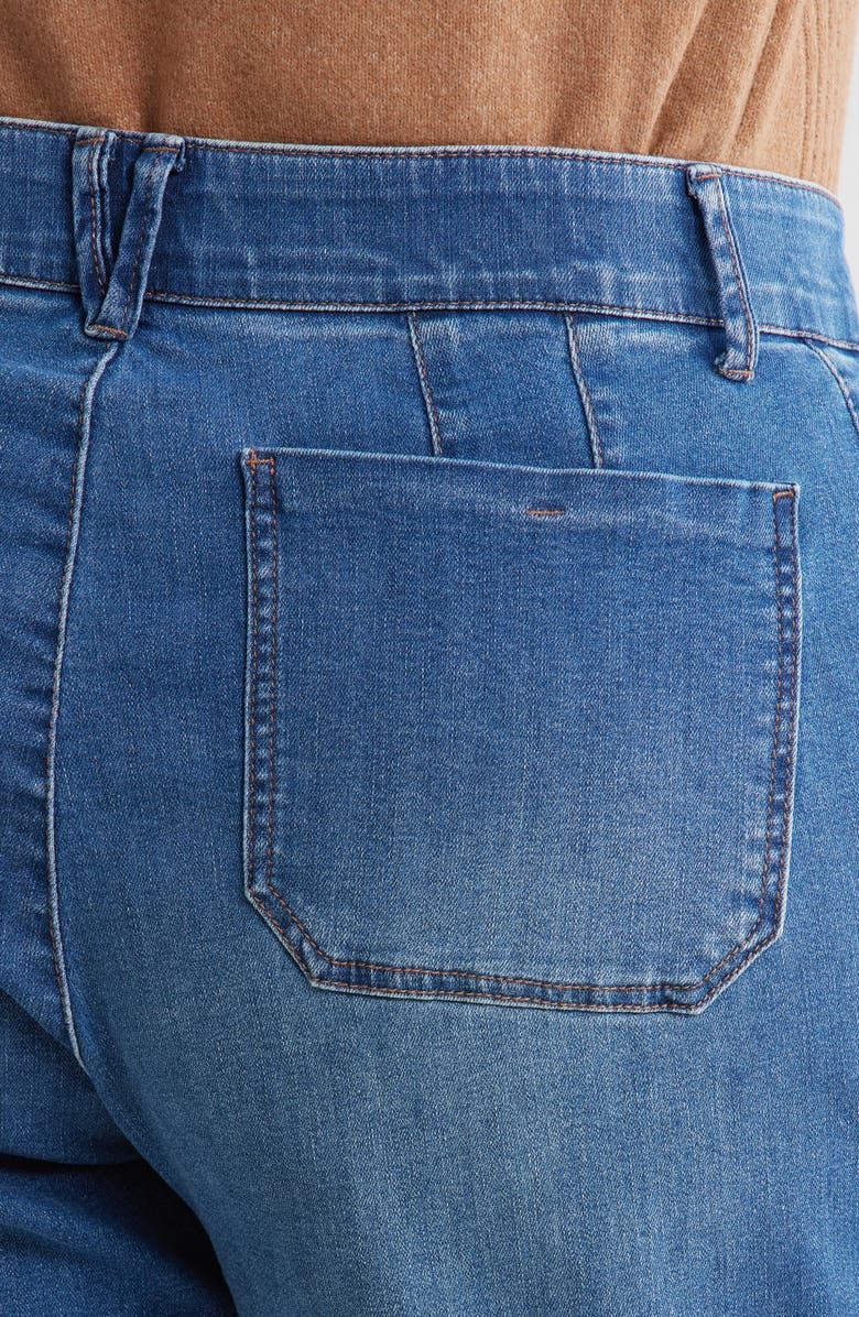 Wit & Wisdom Patch Pocket High Waist Wide Leg Jeans, Alternate, color, Blue