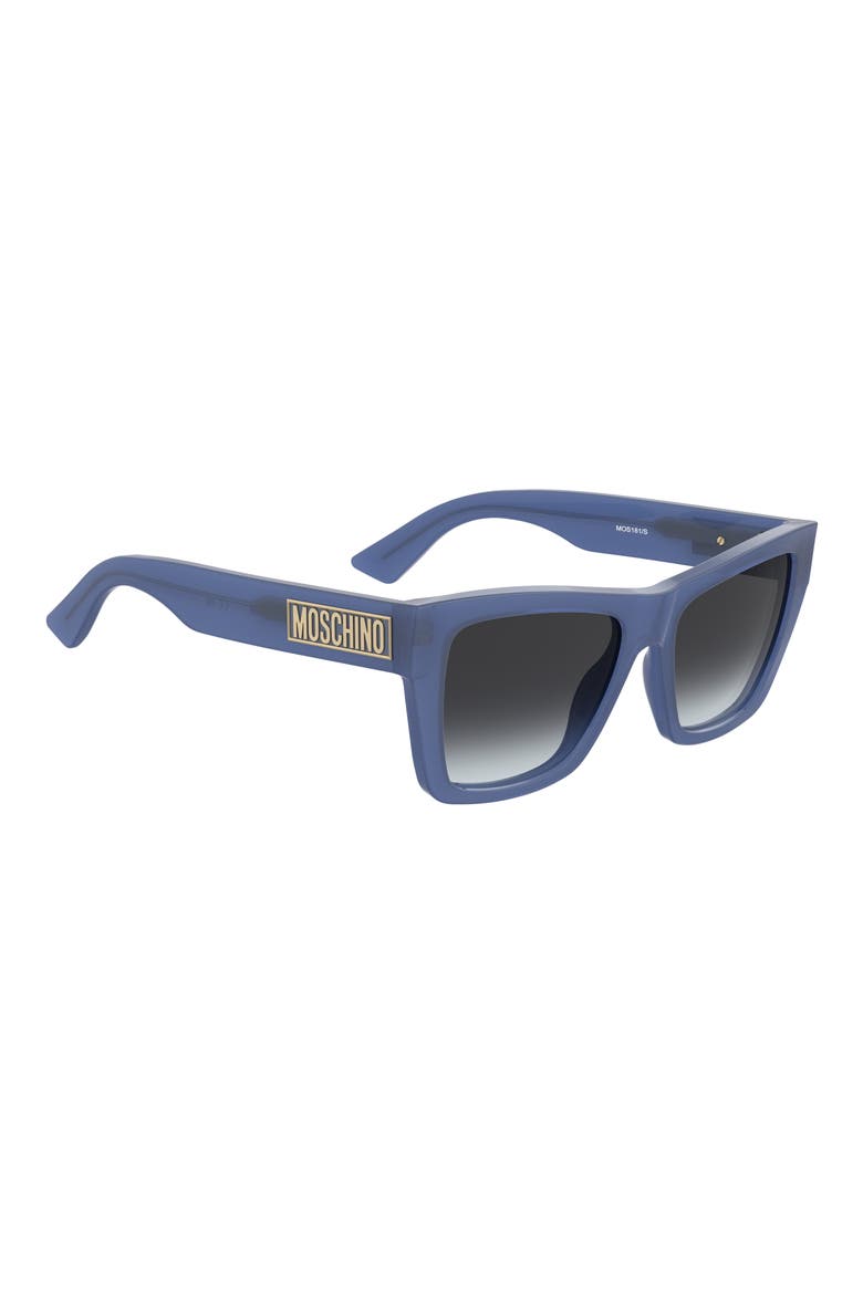 MOS181/S 54mm Gradient Rectangular Sunglasses, Alternate, color, BLUE