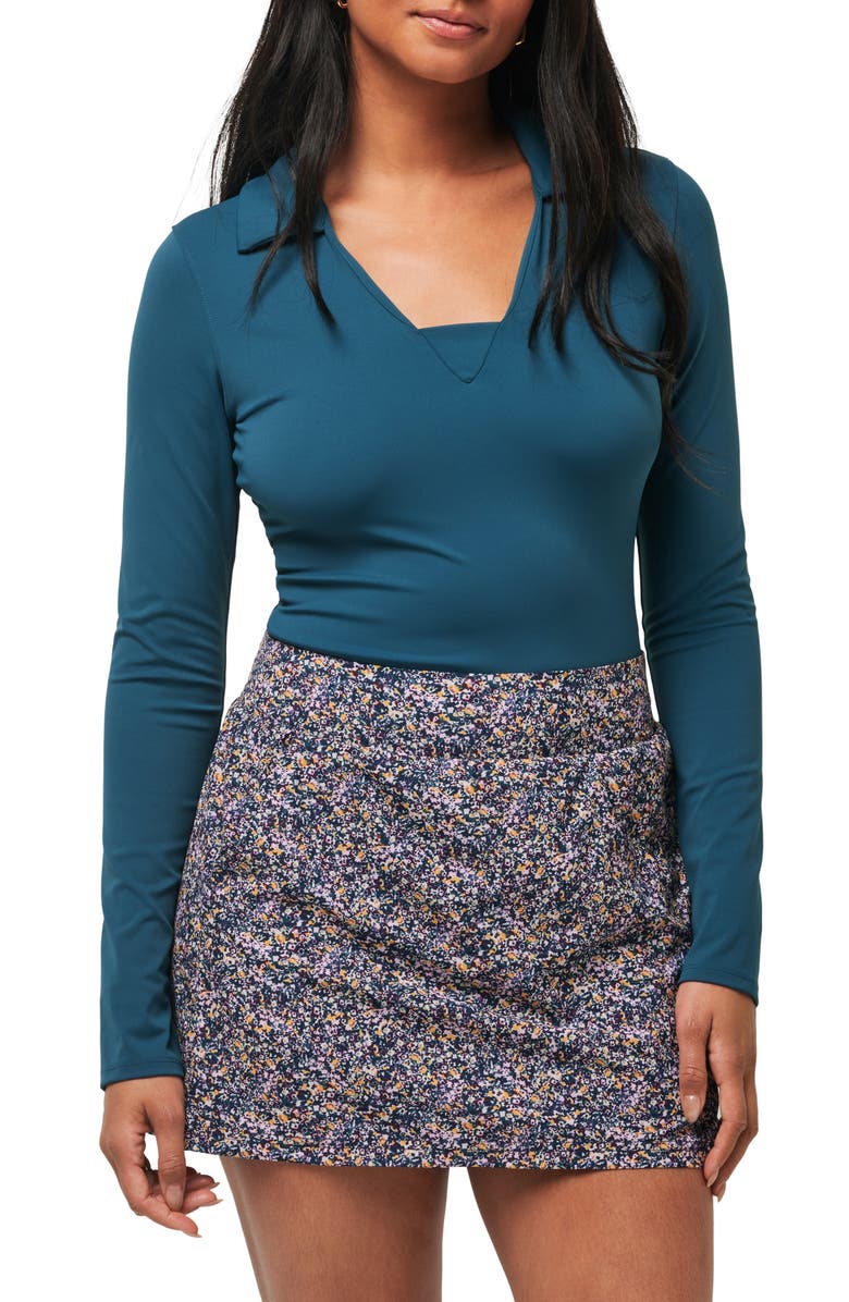 TravisMathew Where it Counts Long Sleeve Top, Main, color, Atlantic Deep