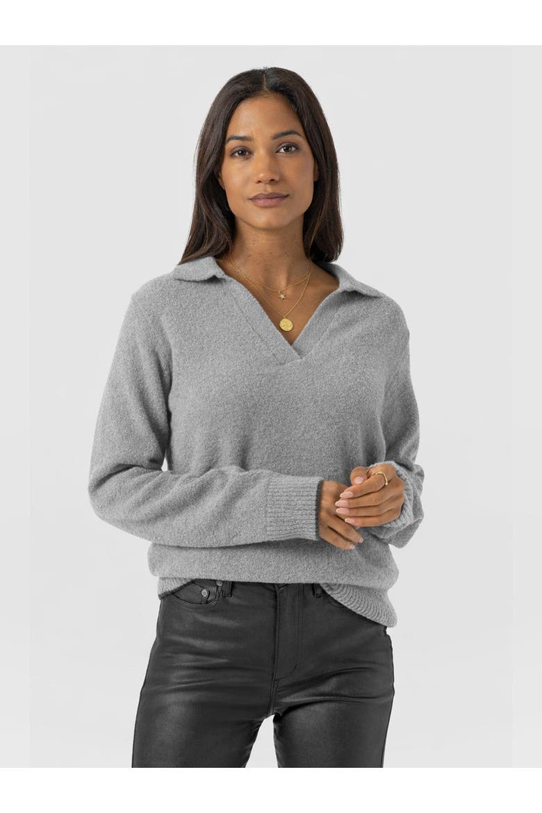 Delphi Polo Knit, Alternate, color, Grey