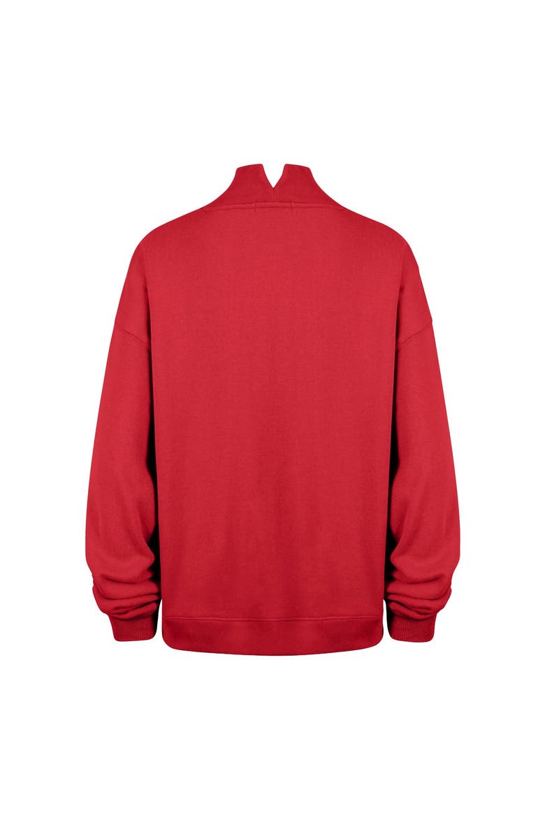 Women's '47 Red Kansas City Chiefs Oversized Vantage Mock Neck Sweatshirt, Alternate, color, Red