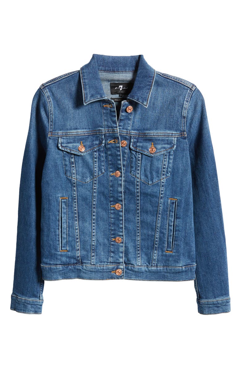 7 For All Mankind Modern Denim Trucker Jacket, Alternate, color, 