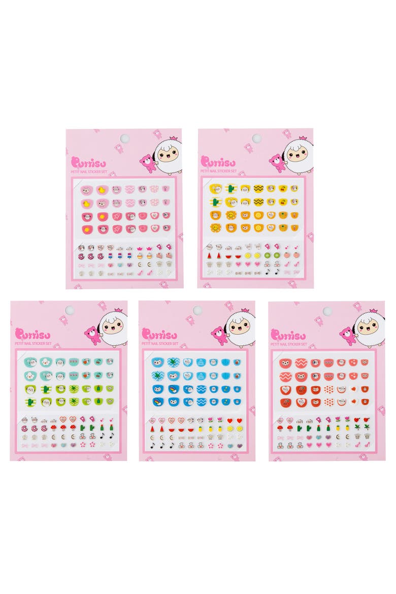 Water Based Peel Off Kids Nail Polish and Sticker Deluxe Set, Alternate, color, Custard Pie