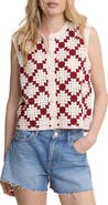 Nobody's Child Open Knit Sleeveless Cardigan