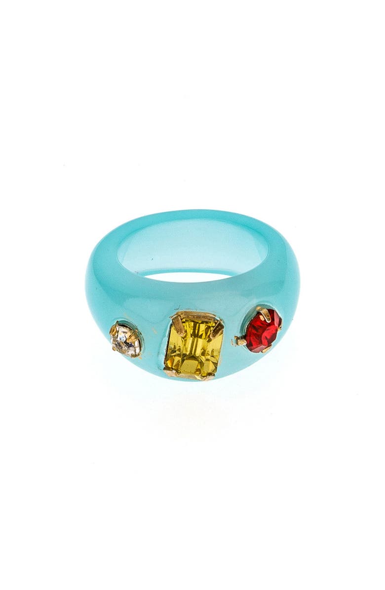 Ettika Blue Resin Ring, Main, color,