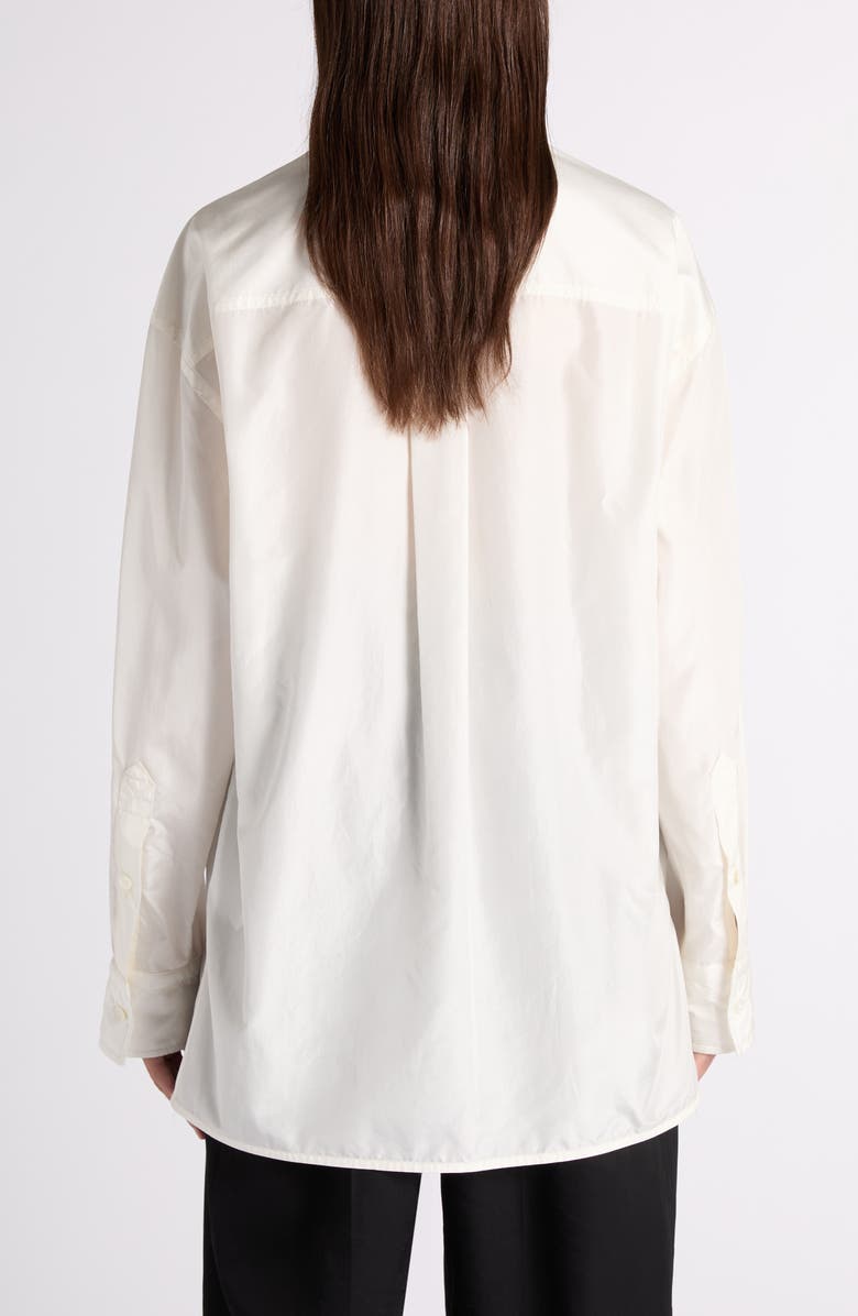 Bottega Veneta Oversize Cotton Button-Up Shirt, Alternate, color, 9107 Parchment