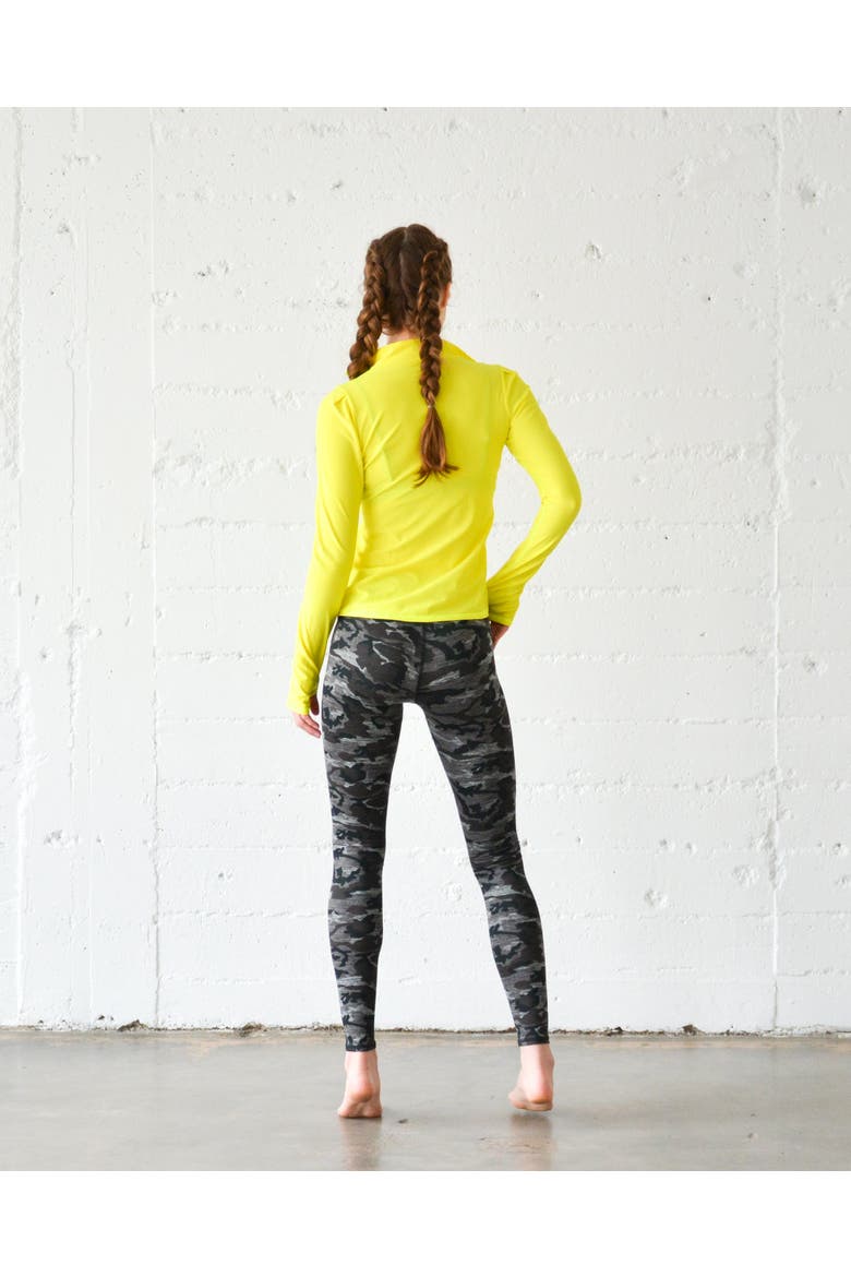 Women's Zip-Front Rash Guard Swim Top - UPF 50+, Alternate, color, Bright Yellow