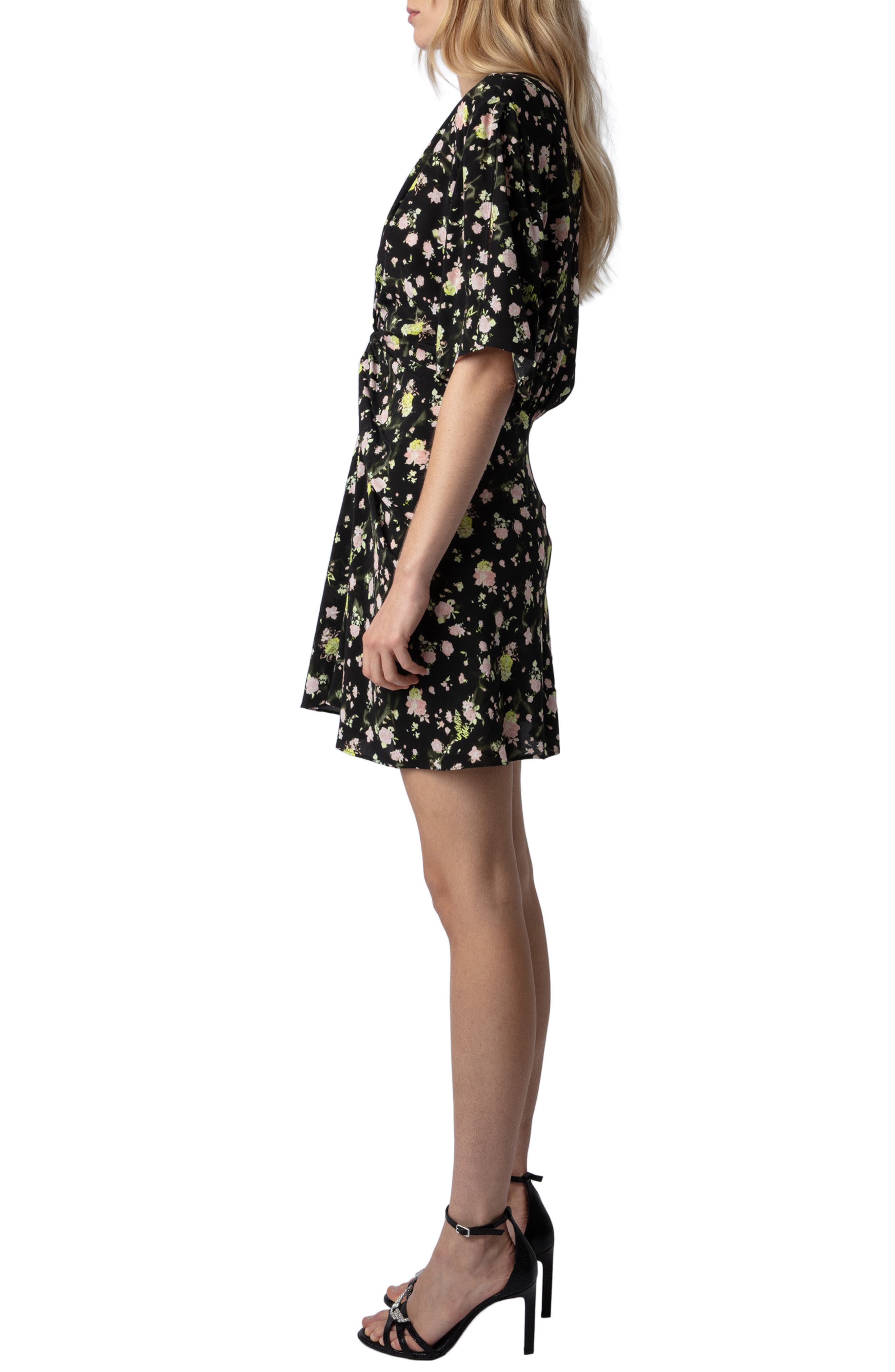 Zadig & Voltaire Rozom Rose Print Dress (Women) | Nordstrom