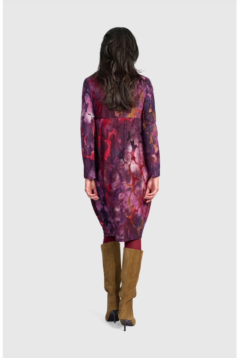 Fandango Draped Dress, Alternate, color, Wine