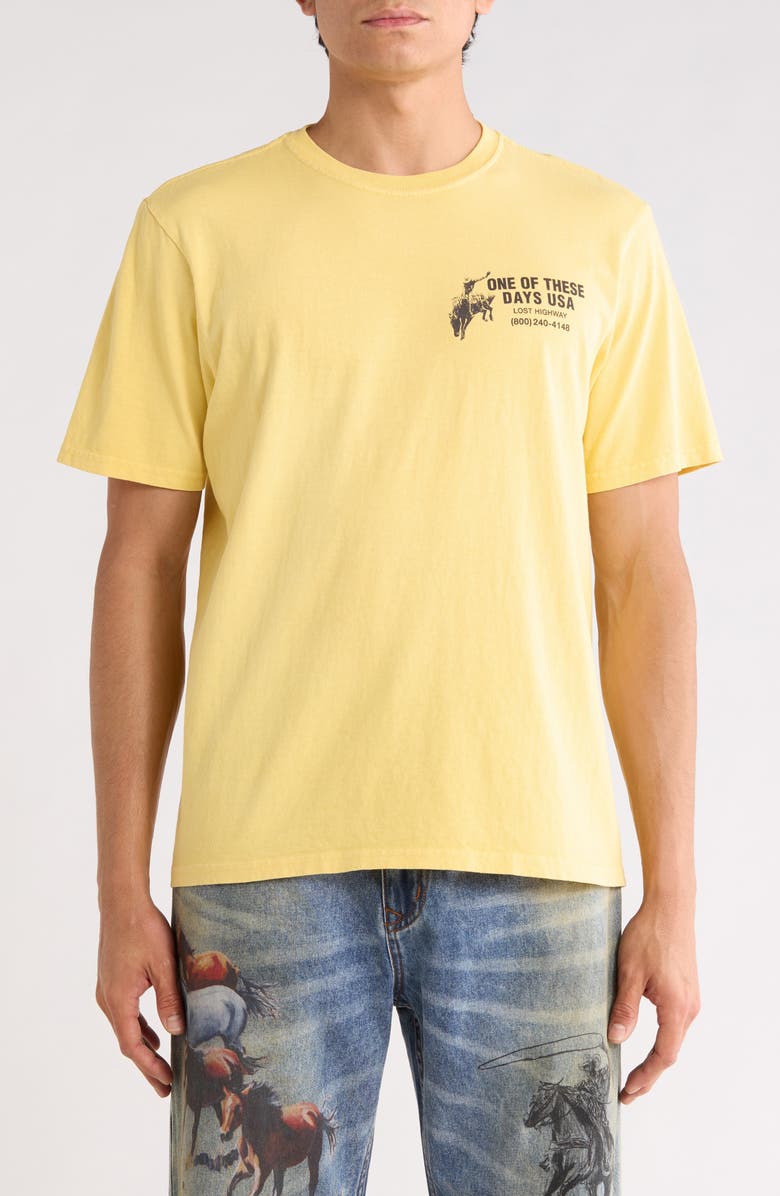 ONE OF THESE DAYS Break on Through Cotton Graphic T-Shirt, Main, color, Summer Yellow