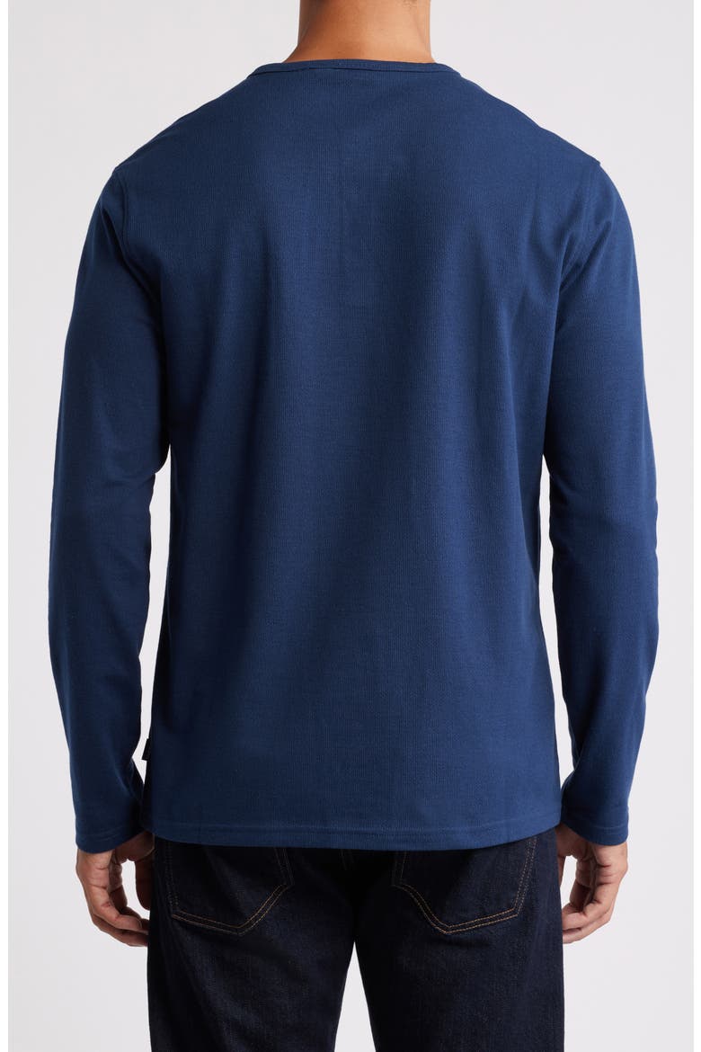 Performance Piqué Henley, Alternate, color, NAVY