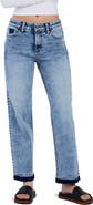 HINT OF BLU Release Hem Straight Leg Jeans