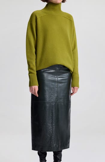 Marta Leather Midi Skirt Nordstrom