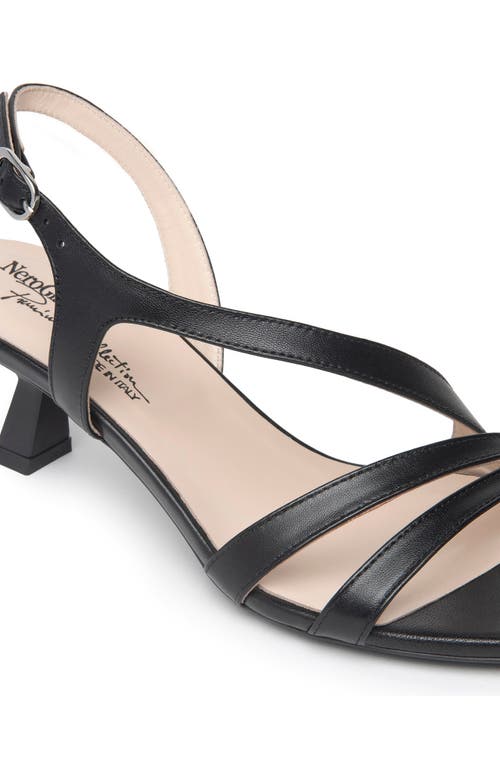 Nerogiardini Leather Strappy Slingback Sandals In Black