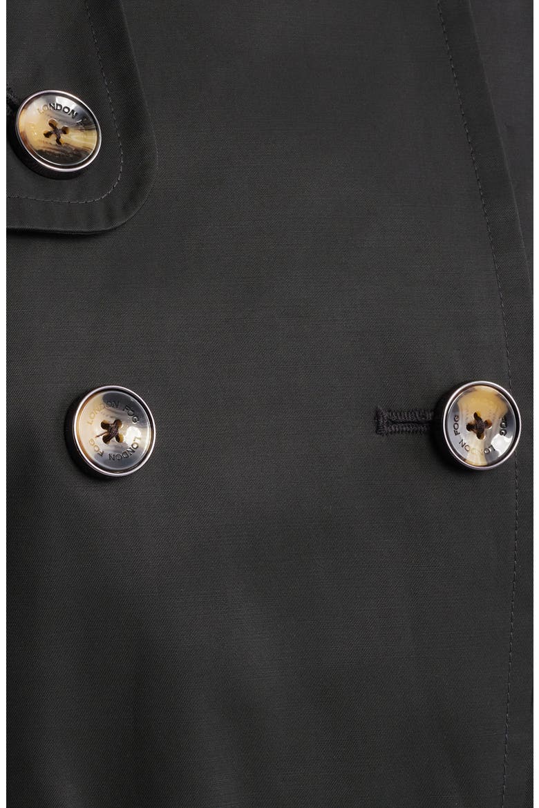 Double Breasted Trench Coat, Alternate, color, BLACK