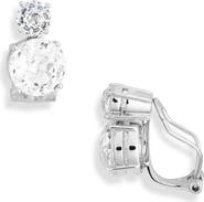Nadri Double Cubic Zirconia Clip-On Earrings
