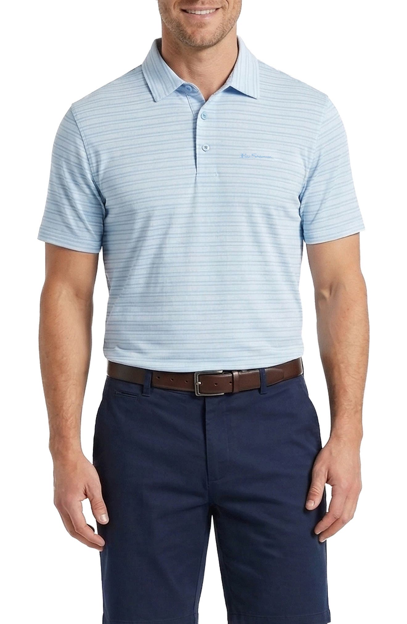 Texture Stripe Performance Polo