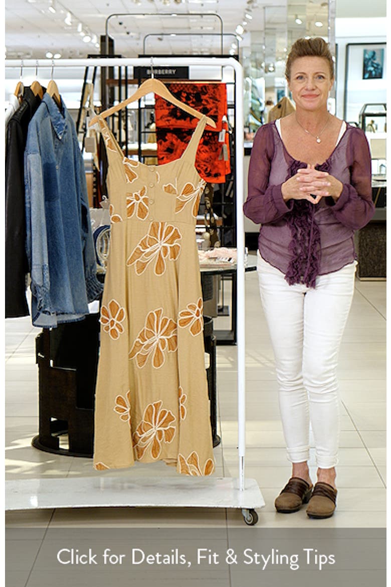 Placed Embroidered Floral Midi Dress video