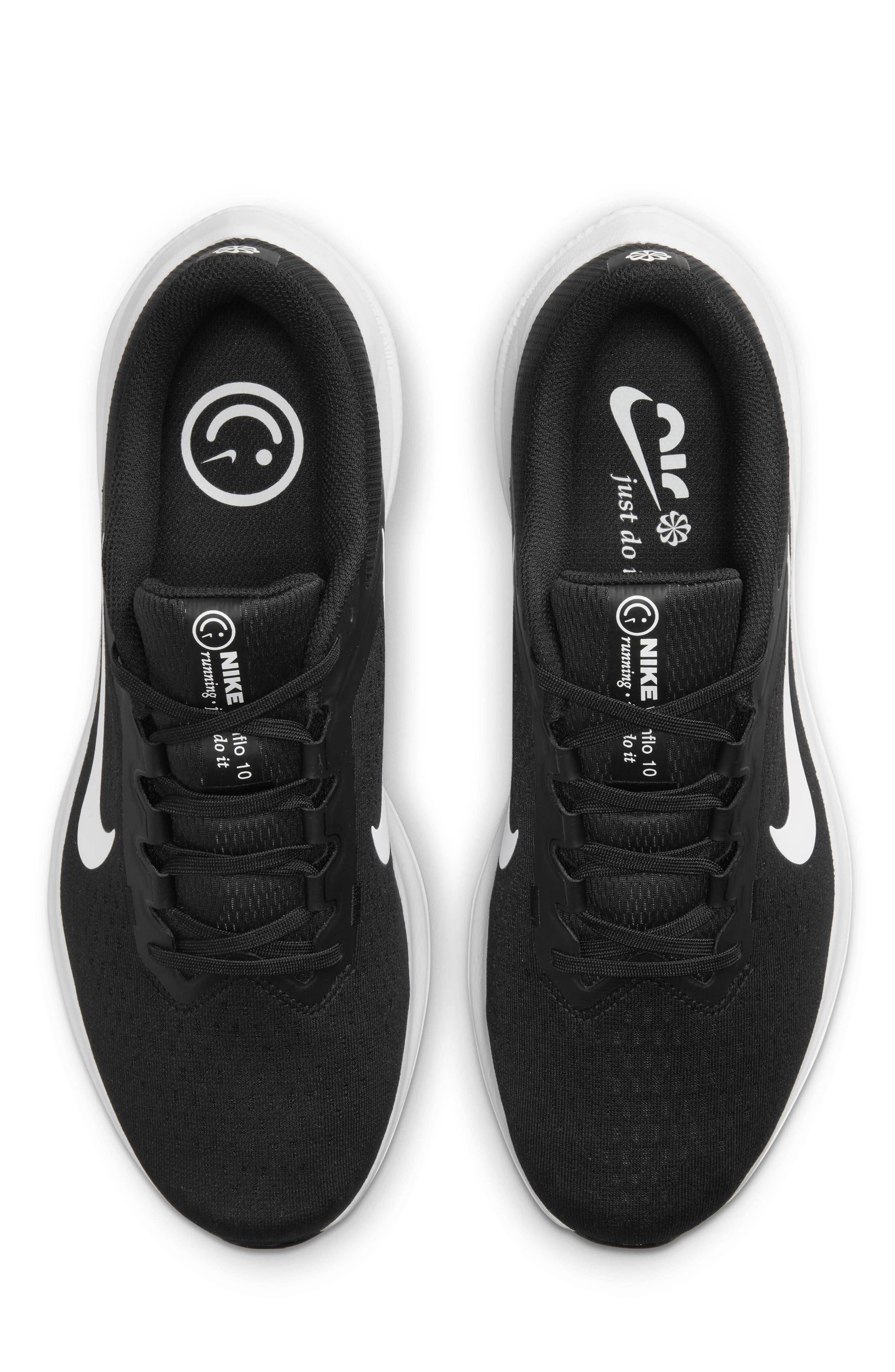 Nike Air Winflo 10 Running Shoe, Alternate, color, Black/ White/ Black