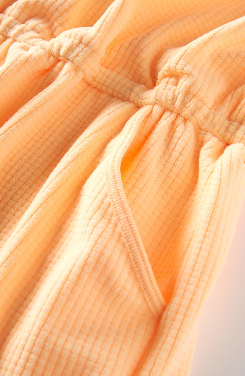 Zella Girl Terry Tank Romper, Alternate, color, Orange Ice