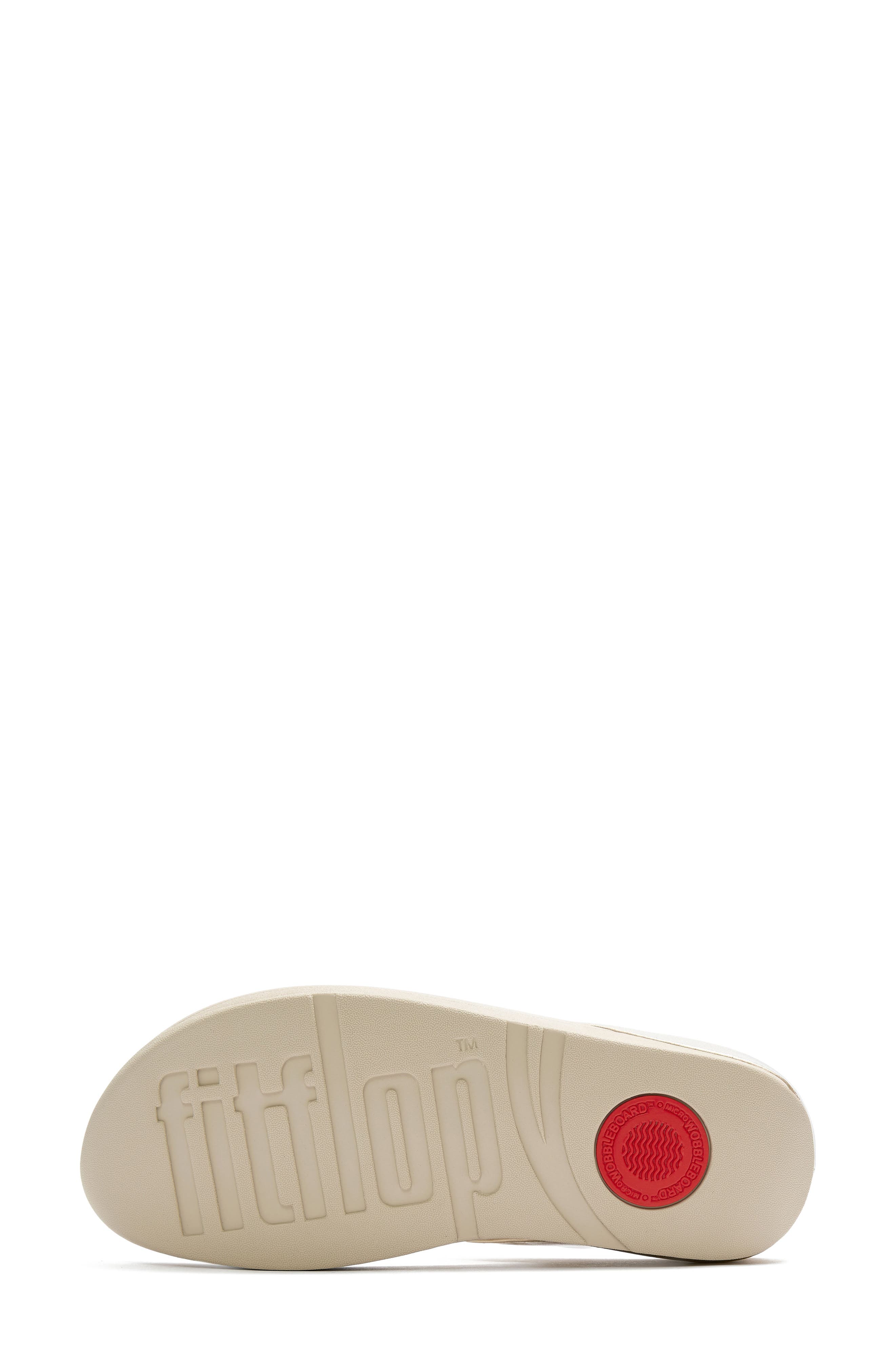 Fino Bead Cluster Flip Flop, Alternate, color, PLATINO