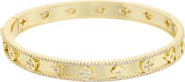 Juvell Cubic Zirconia Hinged Bangle Bracelet