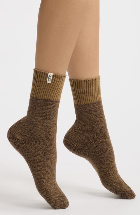 Rib Slouchy Quarter Socks