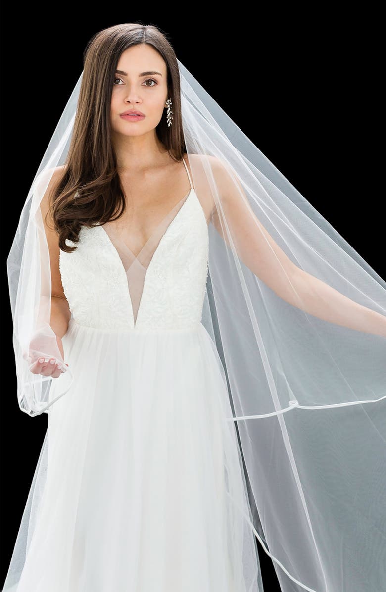 Brides & Hairpins Tamar Cathedral Veil, Alternate, color, Ivory