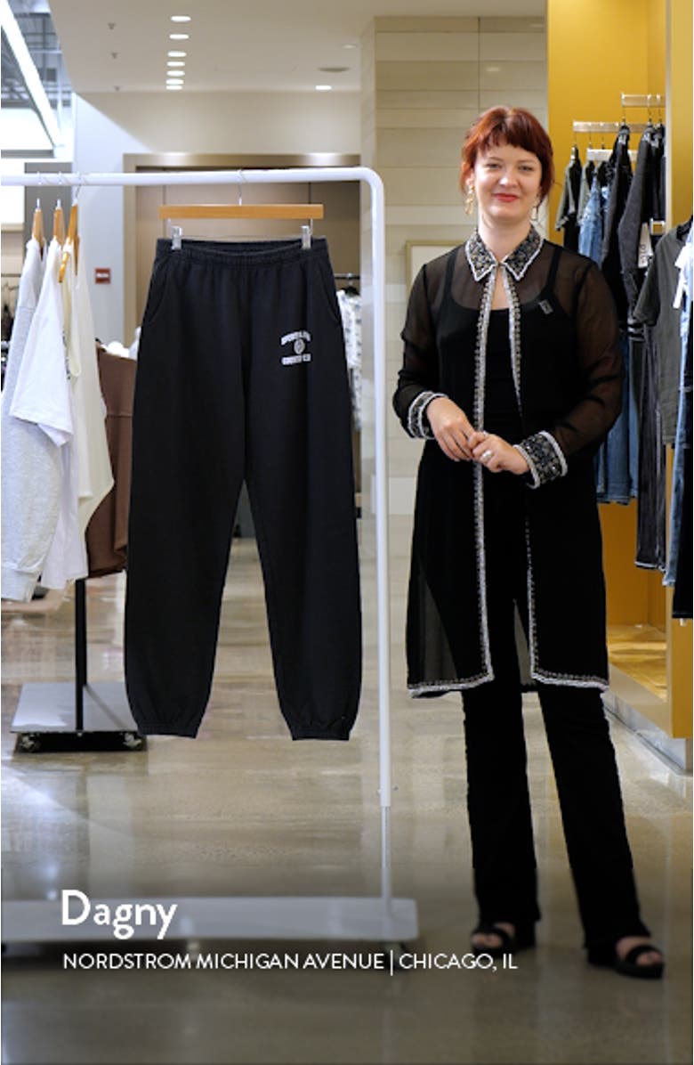 Varsity Crest Cotton Sweatpants, sales video thumbnail