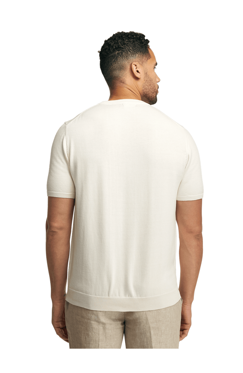 Paul Fredrick Supima Cotton Crew Neck Sweater, Alternate, color, Off White