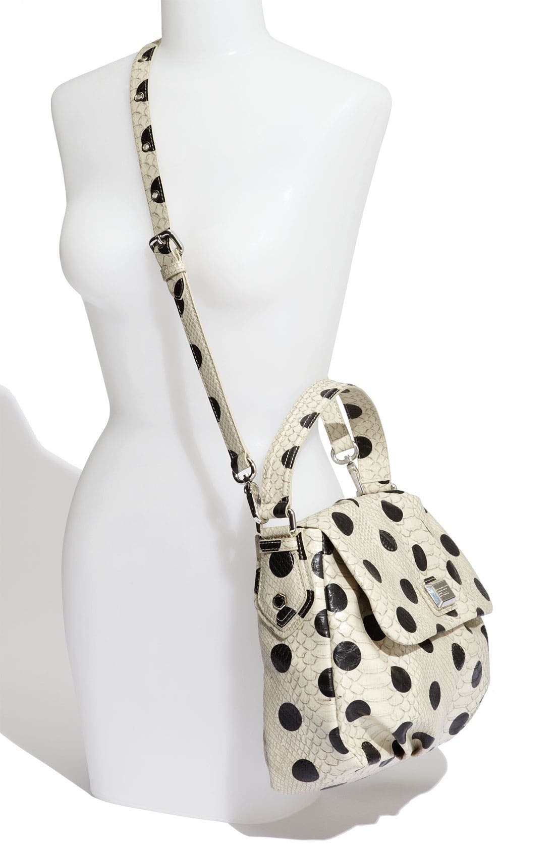 MARC BY MARC JACOBS 'Dotty Snake Little Ukita' Faux Leather Crossbody Bag, Alternate, color, LINEN DOT MULTI