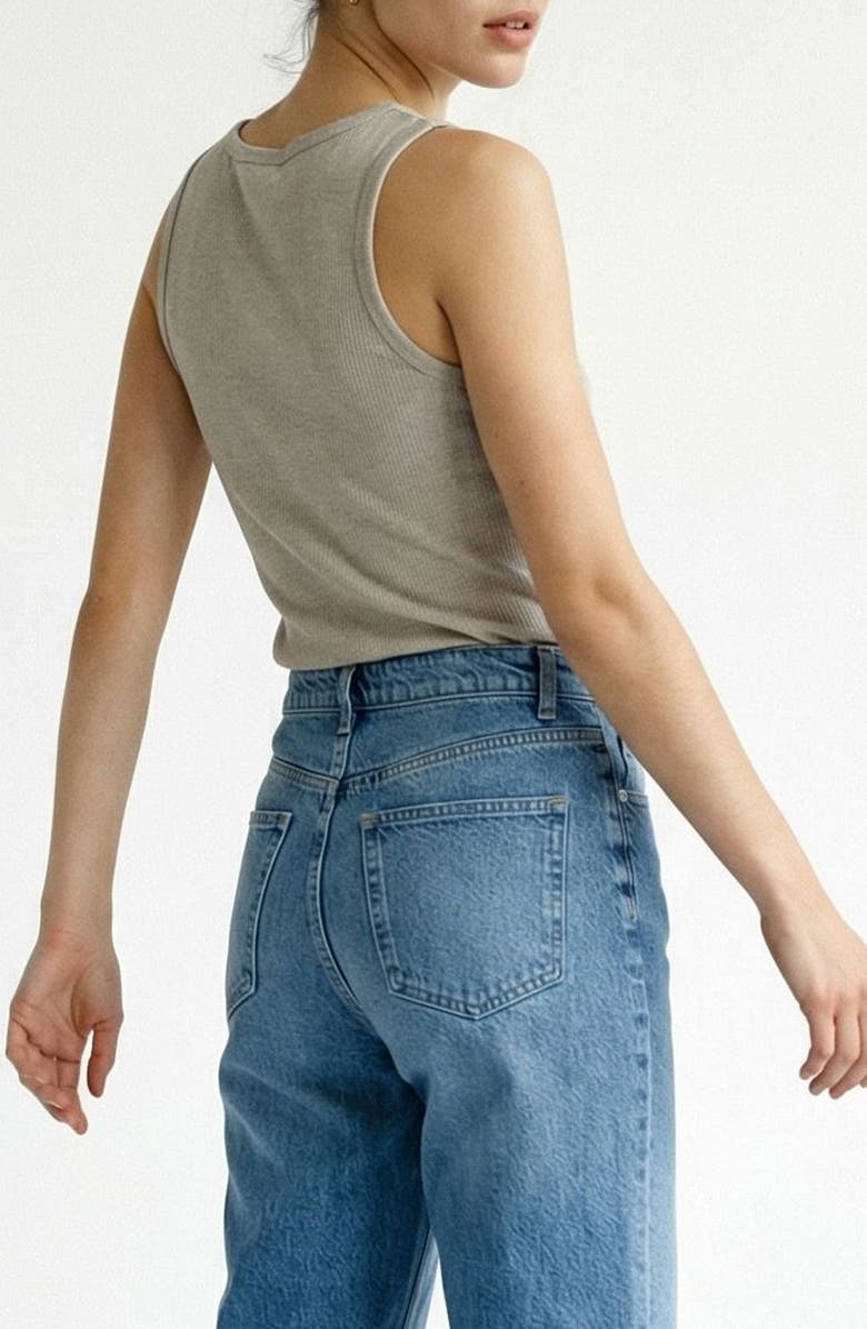 VERO MODA Kiki Scoop Neck Tank, Alternate, color, Birch Detailmelange