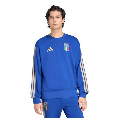 Men's adidas  Blue Italy National Team FIFA x World Cup Alphaskin Crewneck Sweatshirt