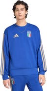 adidas Men's adidas  Blue Italy National Team FIFA x World Cup Alphaskin Crewneck Sweatshirt
