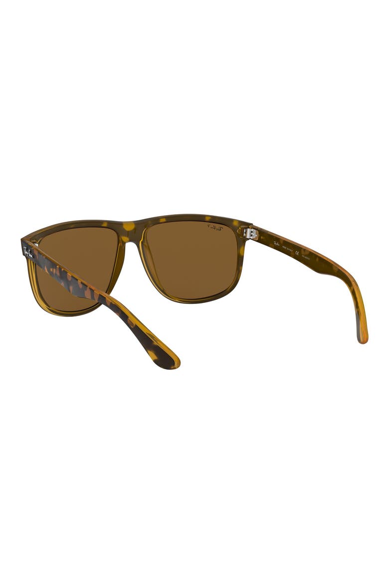Highstreet 60mm Polarized Flat Top Sunglasses, Alternate, color, LIGHT HAVANA POLARIZED