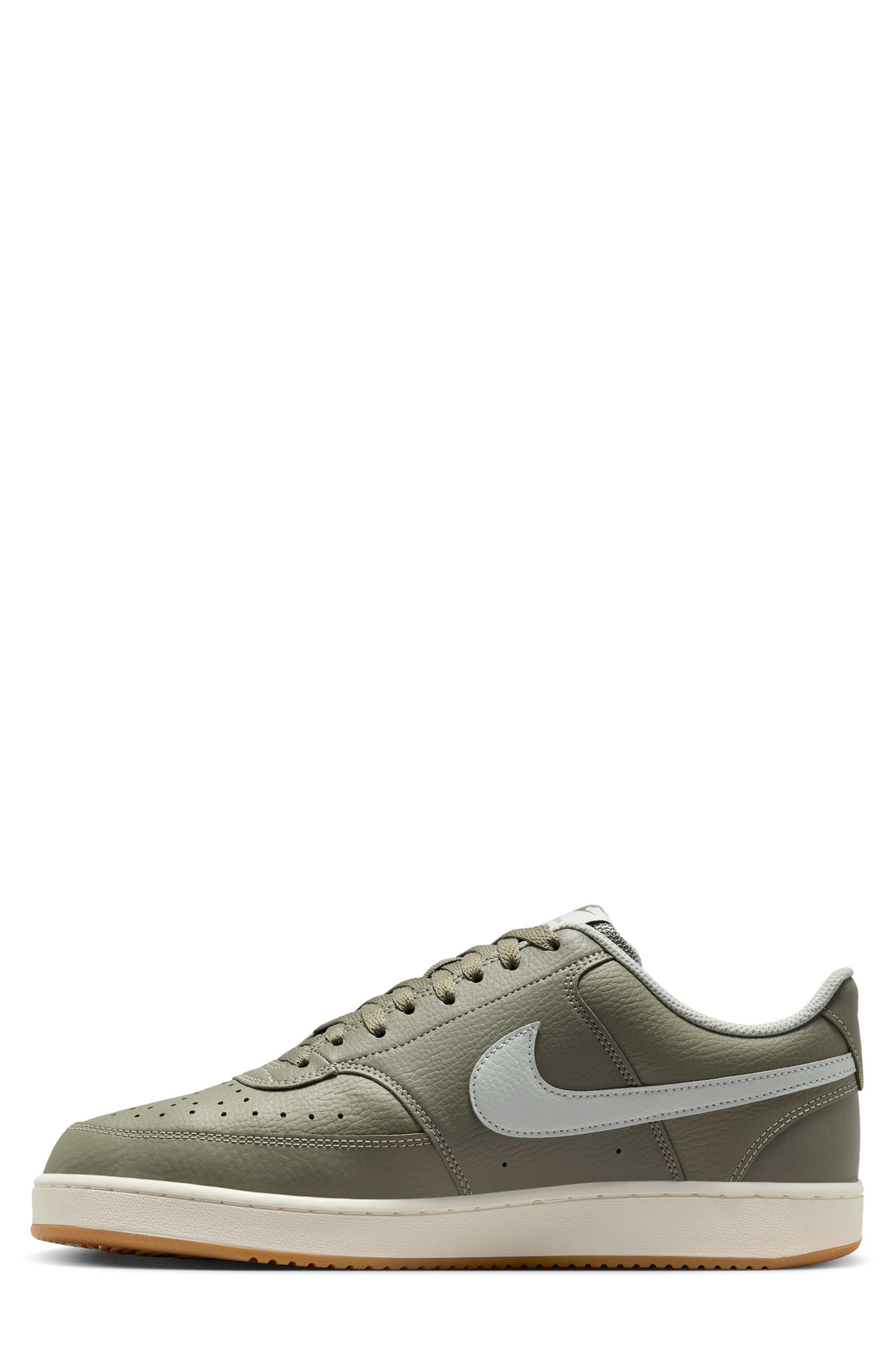 Nike Court Vision Low Sneaker, Alternate, color, Light Army/ Light Silver