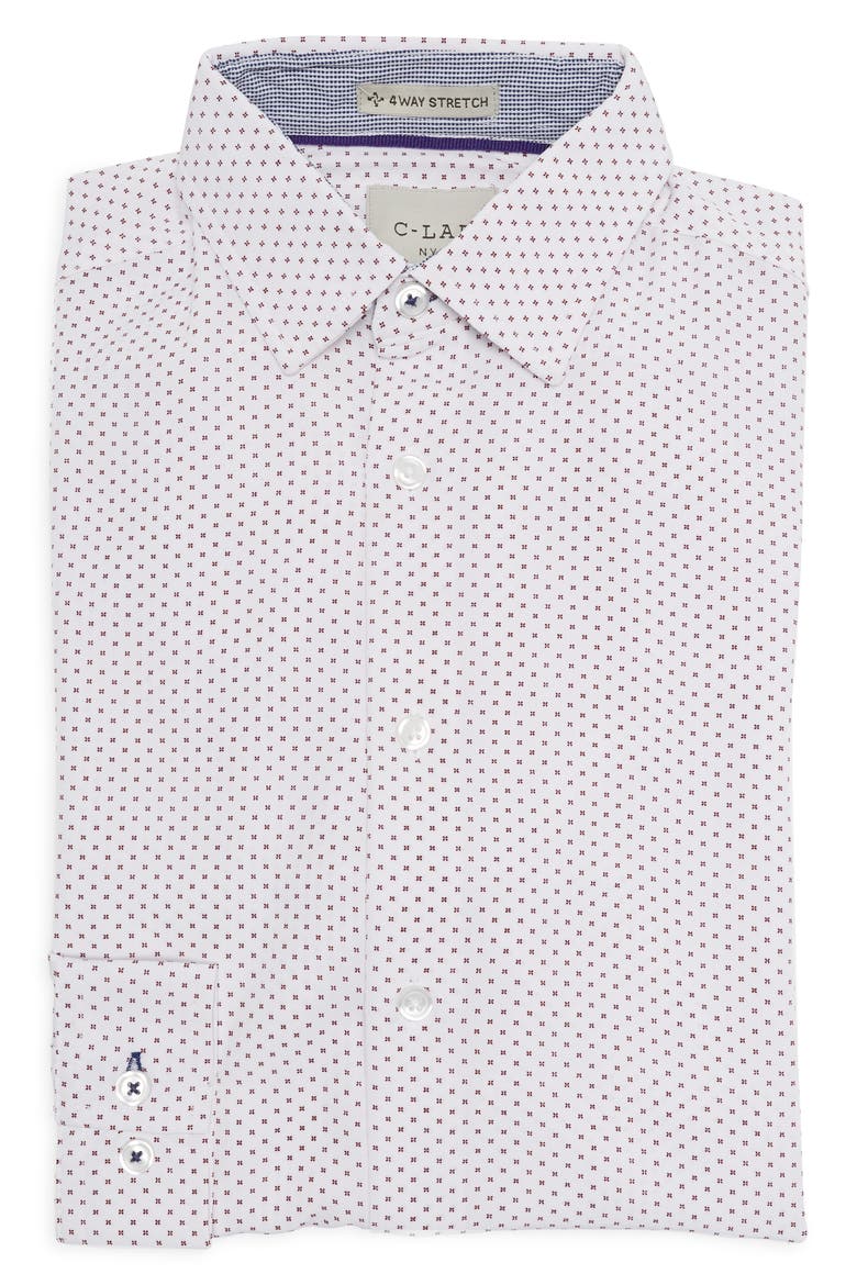 Four-Way Stretch Long Sleeve Dress Shirt, Main, color, 01 WHITE