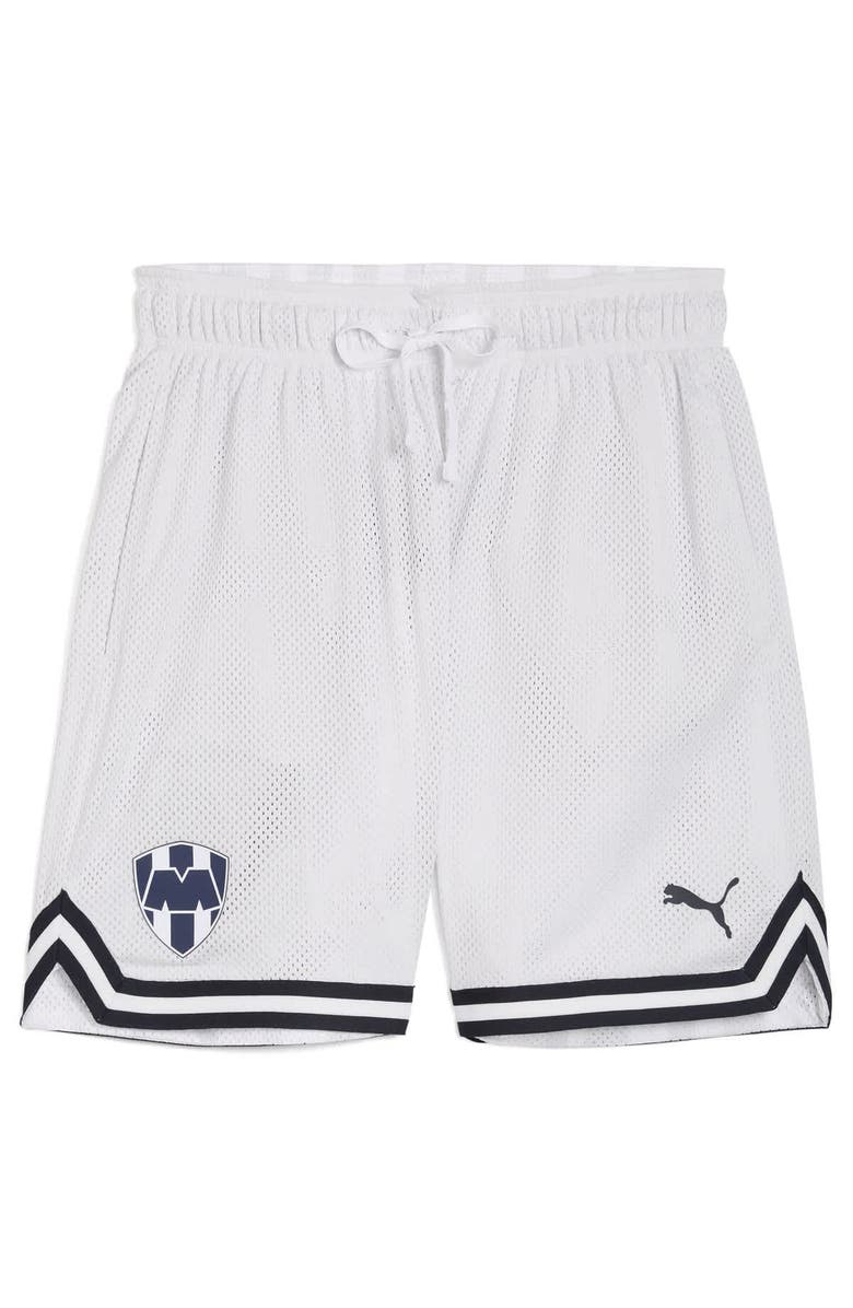 PUMA Men's Puma Gray CF Monterrey 2025 FIFA Club World Cup Hoops Reversible Shorts, Alternate, color,
