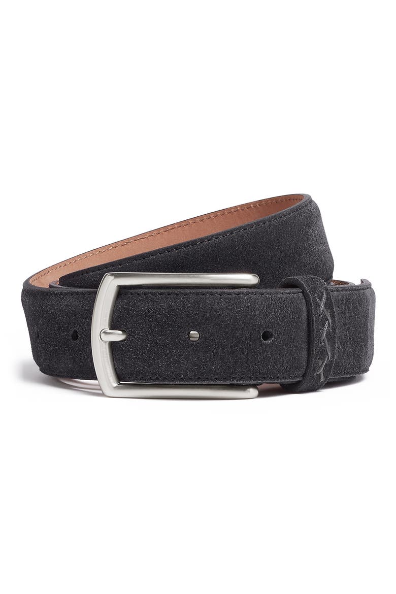 Suede Belt, Main, color, NAVY