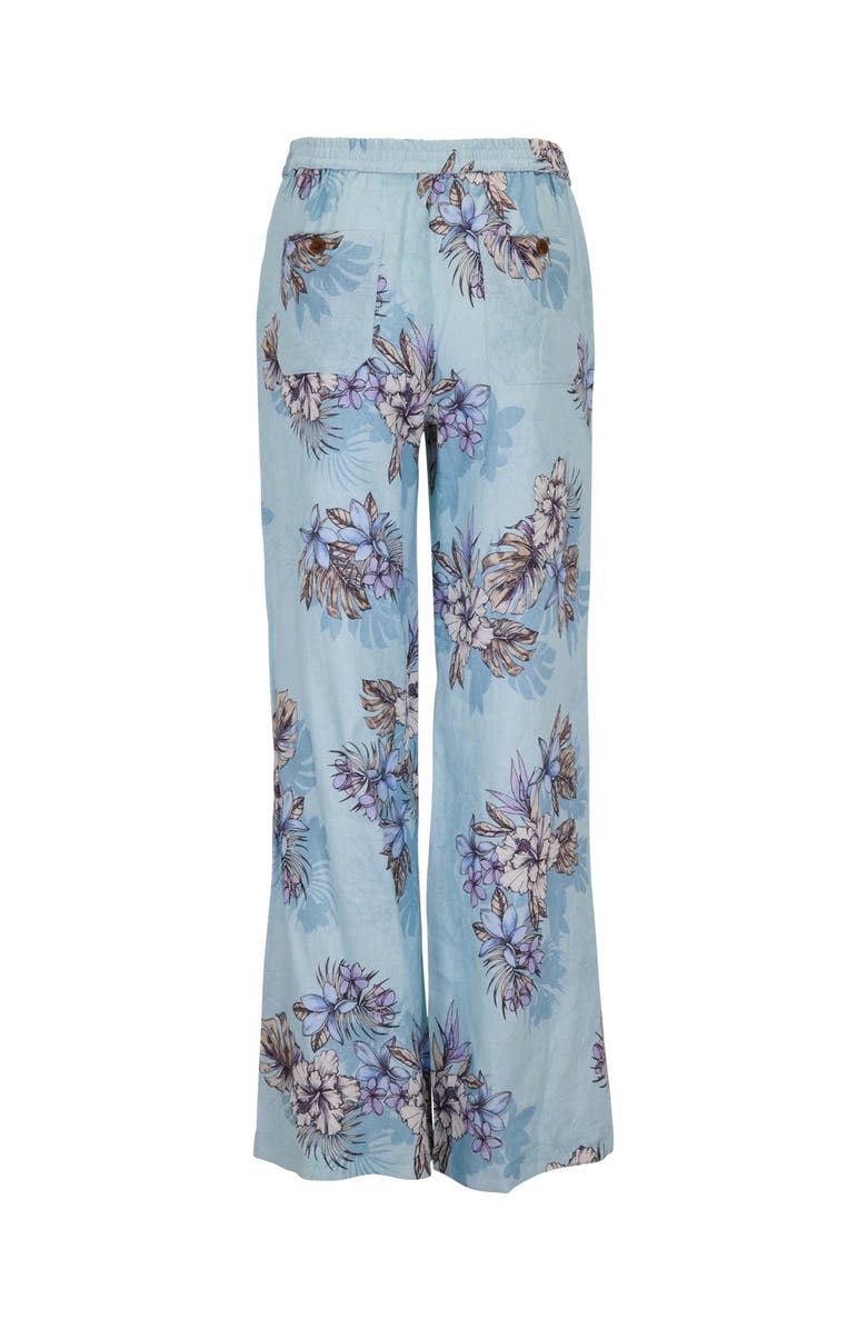 Lords of Harlech Womens Lillian Wide Leg Linen Pant, Alternate, color, Exotic Floral Teal
