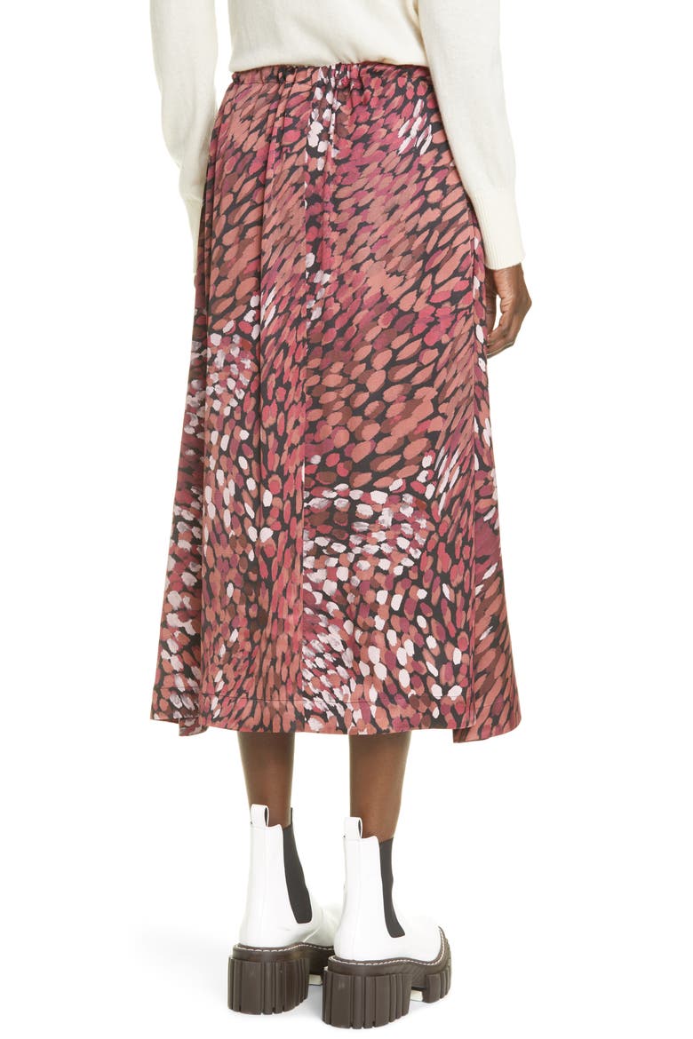 Tandy Dot Print Satin Skirt, Alternate, color, MERLOT MULTI DOT