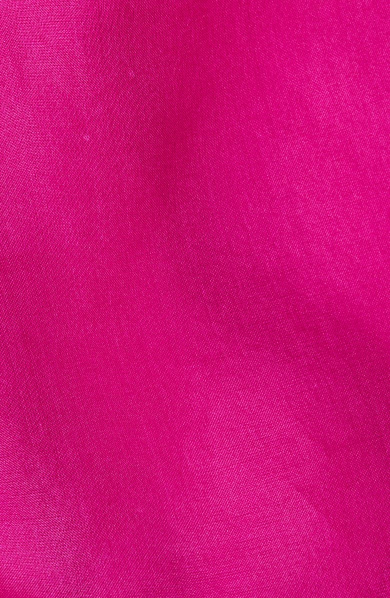 Cinq à Sept Cleo Puff Sleeve Silk Crop Top, Alternate, color,