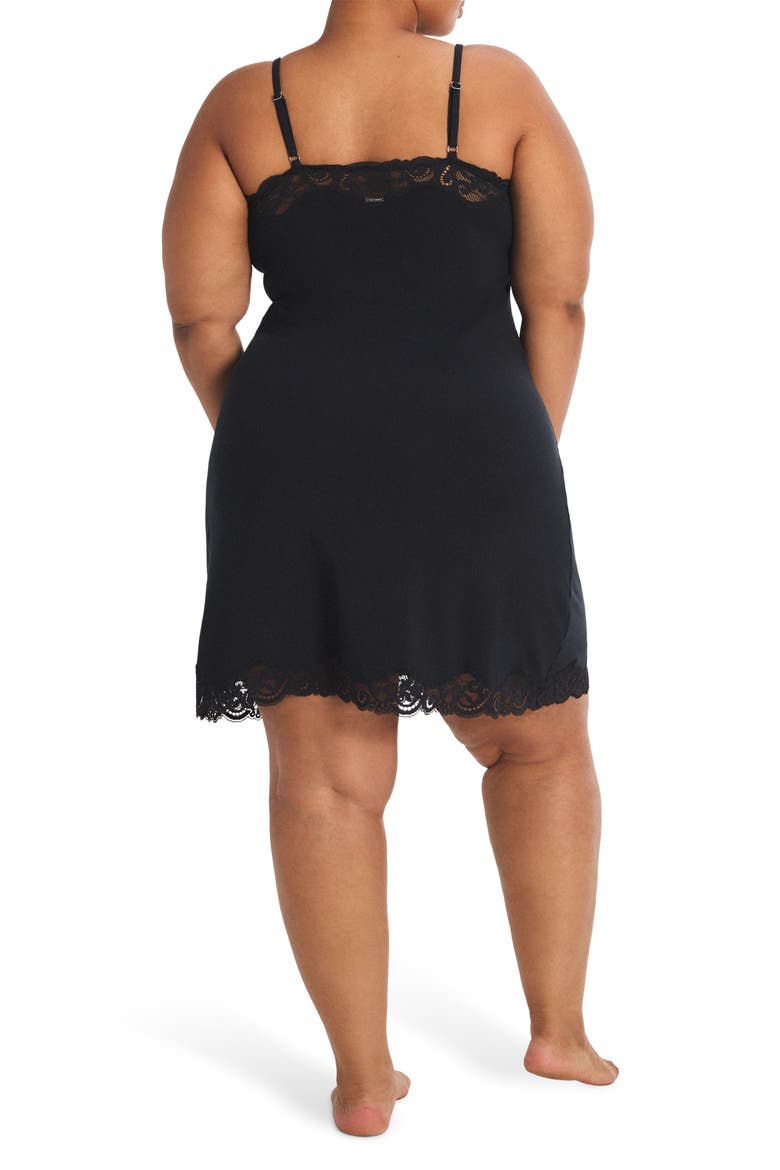 Swirly Girl Sleep Chemise, Alternate, color, BLACK CAVIAR
