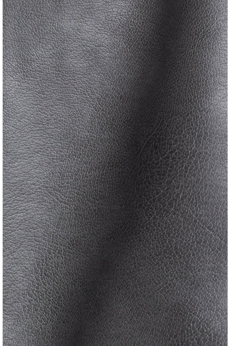 'Trey' Faux Leather Moto Jacket, Alternate, color, DARK GREY