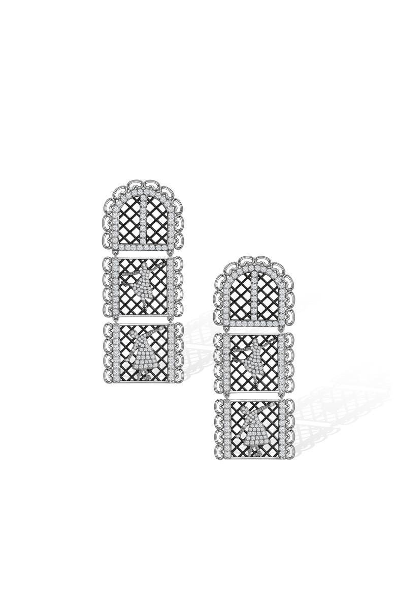Doll Earrings, Main, color, Sliver